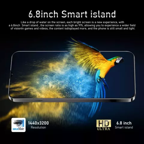 pwvxym C65 6.8inch Android 14 Global Version 5G Dual Sim Smartphone