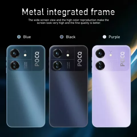 pwvxym C65 6.8inch Android 14 Global Version 5G Dual Sim Smartphone