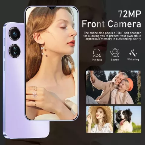 pwvxym C65 6.8inch Android 14 Global Version 5G Dual Sim Smartphone