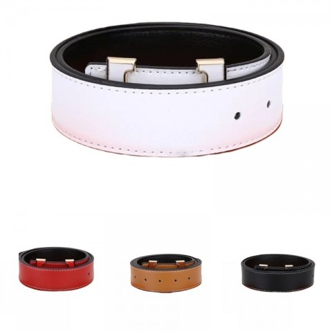 Luxury Double-Sided Letter Design Leather Belt for Men and Women - Unisex Style