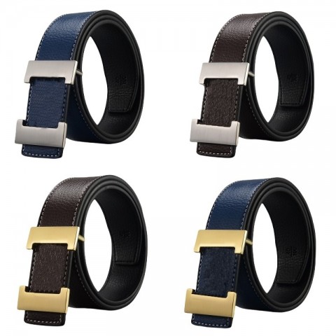 Luxury Double-Sided Letter Design Leather Belt for Men and Women - Unisex Style