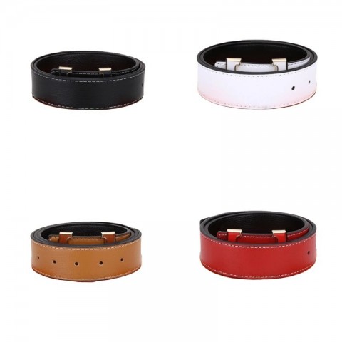 Luxury Double-Sided Letter Design Leather Belt for Men and Women - Unisex Style