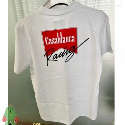 Racing Signature T-Shirts for Men 2023 SS Loose Cotton Letter Logo Print