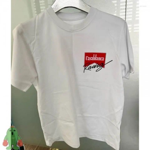 Racing Signature T-Shirts for Men 2023 SS Loose Cotton Letter Logo Print