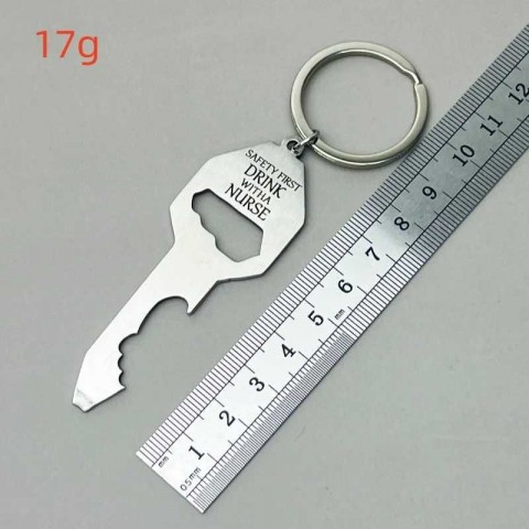 Unisex Mountaineering Leather Keychain with 8 Dice Pendant