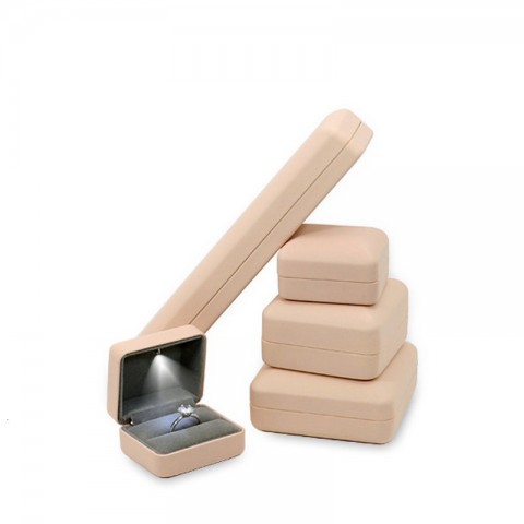 Luxury Flannel LED Jewelry Box for Women with Velvet Interior & Romantic Lighting - Wedding Gift