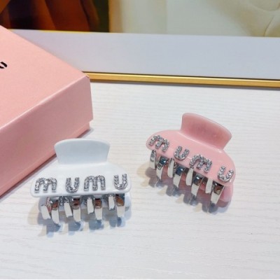 Barrettes Designer Brand Classic Charm Small White Heart Rhodium Plated Women's Hair Clip