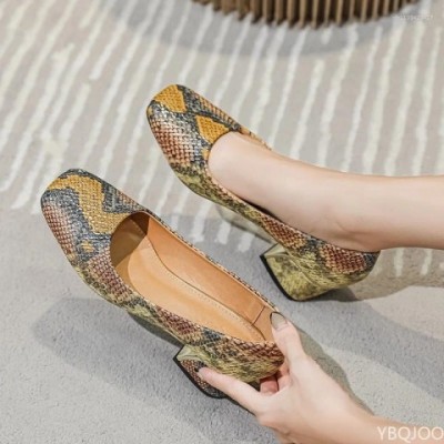 Sexy Autumn Chunky Heel Dress Shoes for Women
