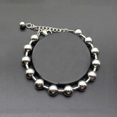 Stainless Steel Beaded Bracelets for Men and Women | 6mm, 8mm, 10mm Sizes