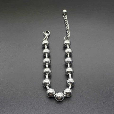 Stainless Steel Beaded Bracelets for Men and Women | 6mm, 8mm, 10mm Sizes