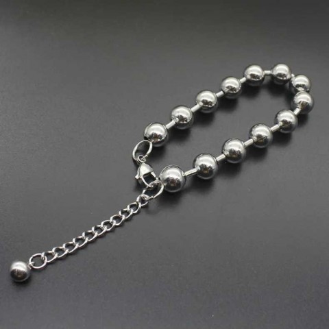 Stainless Steel Beaded Bracelets for Men and Women | 6mm, 8mm, 10mm Sizes