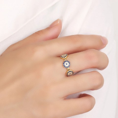 Sterling Silver Blue Zircon Stackable Rings for Women