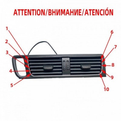 Audi Q5 8R1820951 Center AC Vent Grill Replacement Clip 2009-2018