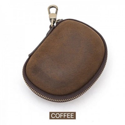 Retro Cow Leather Women's Sunglasses Case - Portable Folding Travel Pack Pouch