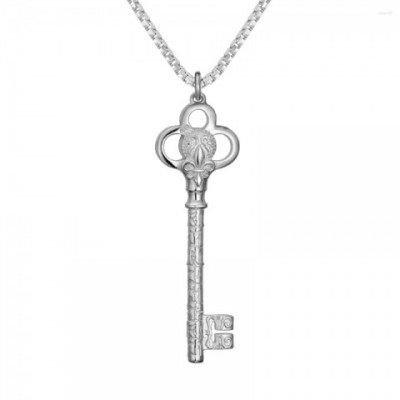 VANAXIN Women's Golden Crown Pendant Necklace Key Charms Jewelry for Gift