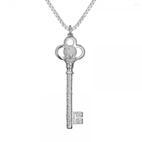 VANAXIN Women's Golden Crown Pendant Necklace Key Charms Jewelry for Gift