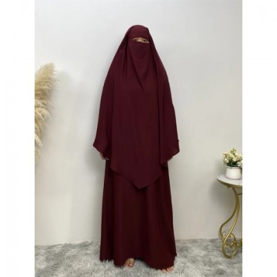 Middle Eastern Fashion Solid Lace Camouflage Khimar for Women