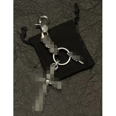 Cross Sword Keychain - Vintage Pearl Metal Key Ring for Unisex