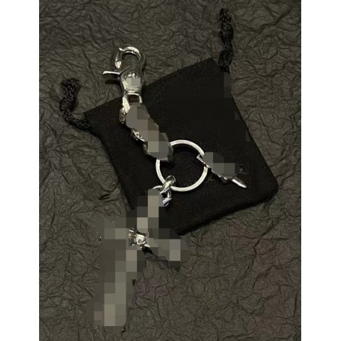 Cross Sword Keychain - Vintage Pearl Metal Key Ring for Unisex