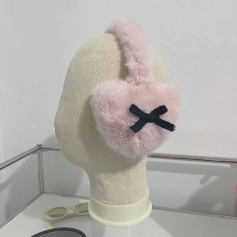 Fluffy Heart Bow Earrings for Girls - Warm & Stylish