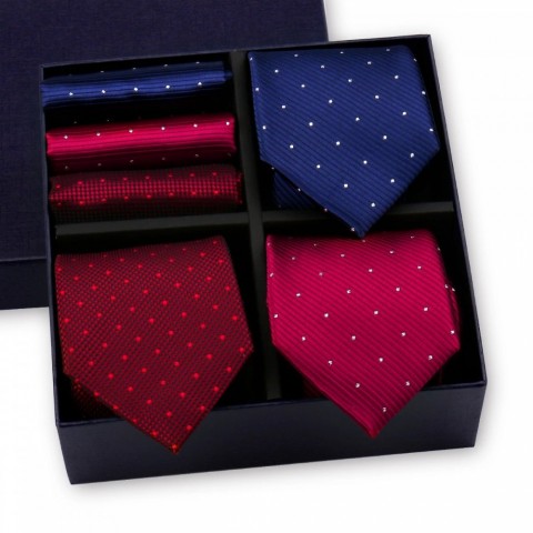 Premium Lavender Paisley Neck Ties Set for Men - 3 Pieces Gift Box