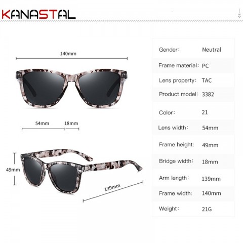 Colorful Polarized UV400 Women's Cycling Sunglasses Frame 3382