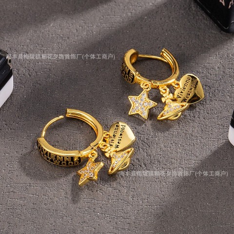 Viviennd Westwood High-End Bohemian Stud Earrings for Women
