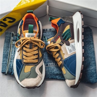 Free Shipping Unisex Thick Mesh Sneakers - Casual Lace-Up Outdoor Shoes Silver White Size 35-40