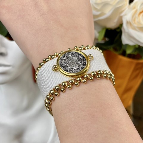 Designer Handmade 18k Gold Plated Religious Charm Bracelet for Women