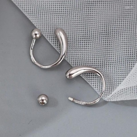 PONYKISS Women's Trendy Minimalist 925 Sterling Silver Stud Earrings with Water Drop Design