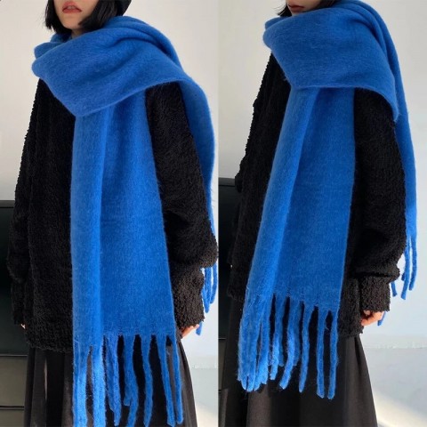 Warm Fashionable Women's Thick Cashmere Tassel Shawl