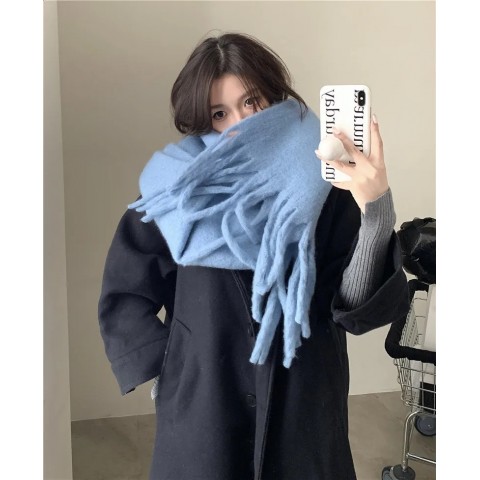 Warm Fashionable Women's Thick Cashmere Tassel Shawl