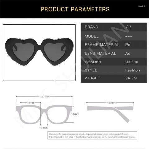 Sunglasses 2024 Women's Peach Heart UV400 Protection