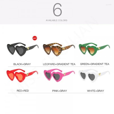Sunglasses 2024 Women's Peach Heart UV400 Protection