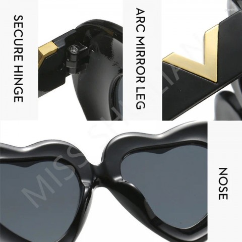 Sunglasses 2024 Women's Peach Heart UV400 Protection
