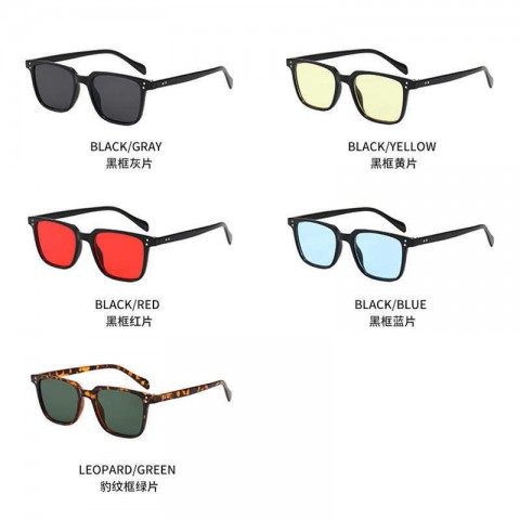Tony Stark Rectangle Rivet Sunglasses - 2022 Unisex Fashion Wood Frame