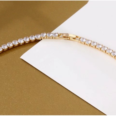 Iced Out Bling Moissanite Pendant Necklace for Women - 925 Silver Tennis Chain