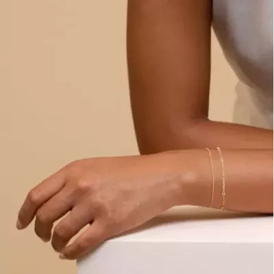 Elegant Adjustable Gold Paperclip Bracelets for Women by Aspic