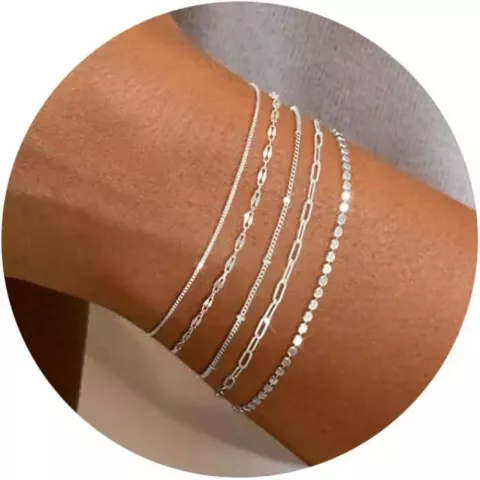 Elegant Adjustable Gold Paperclip Bracelets for Women by Aspic