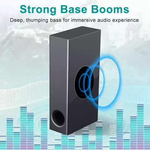 Bluetooth Soundbar 120W with Subwoofer for TV and Home Theater