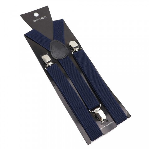 Elastic Leather Suspenders - Unisex Adjustable Straps in Army Green, Black, Blue, Red