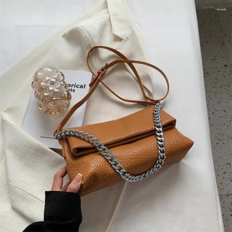 Totes Fashion Women's Soft Leather Shoulder Bag with Chain Detail