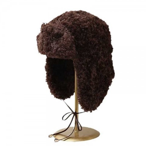 Warm Plush Women's Beanie Hat with Ear Flaps - Lei Feng Hat - Winter Fashion