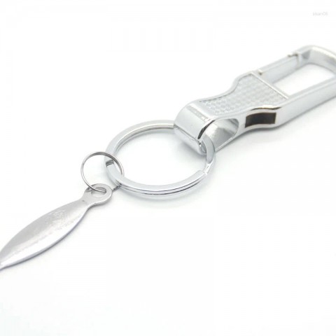 High-Quality Men's Earpick Keychains Set - 10pcs/lot Simple & Fashionable Zinc Alloy Carabiner Chain