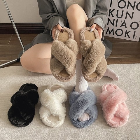 Comfortable 2025 New Thick Bottom Cotton Slippers for Women