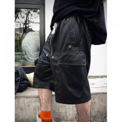 Men's Gothic Casual Shorts with Multi-Pockets and Elastic Waist by Owen Seak