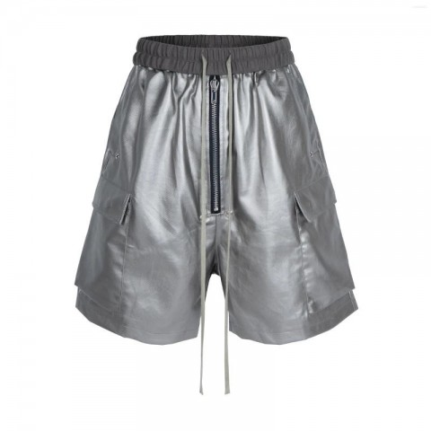 Men's Gothic Casual Shorts with Multi-Pockets and Elastic Waist by Owen Seak