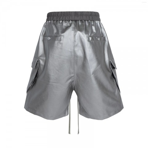 Men's Gothic Casual Shorts with Multi-Pockets and Elastic Waist by Owen Seak