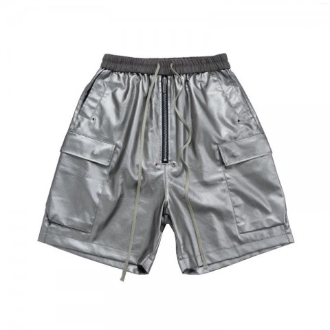 Men's Gothic Casual Shorts with Multi-Pockets and Elastic Waist by Owen Seak