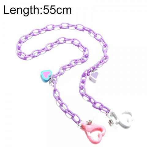 Lovely Acrylic Heart Pendant Glasses Lanyard for Women, Anti-Lost Eyeglasses Chain